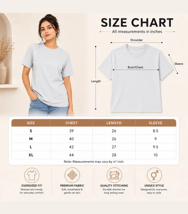 Woman wearing heather grey cotton t-shirt with blue denim jeans, casual everyday outfit