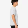 Grey melange t-shirt men's casual look on plain white background