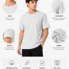 Grey melange t-shirt men's casual look on plain white background