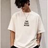 men's cream oversized Find Peace Within t-shirt front view