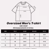 men's black oversized graphic t-shirt front view