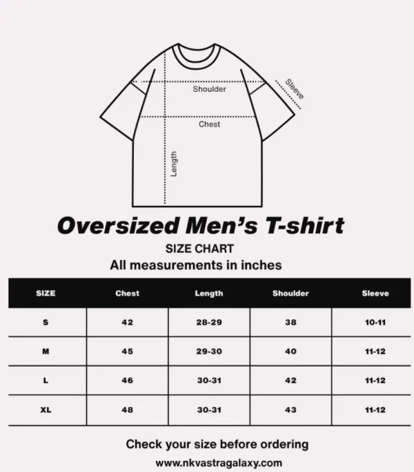 men's black oversized graphic t-shirt front view