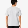 Grey melange t-shirt men's casual look on plain white background